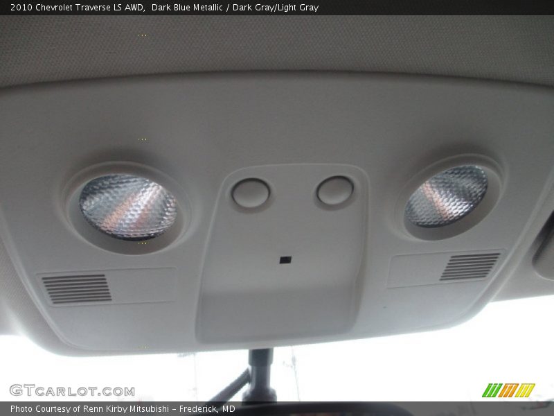 Dark Blue Metallic / Dark Gray/Light Gray 2010 Chevrolet Traverse LS AWD