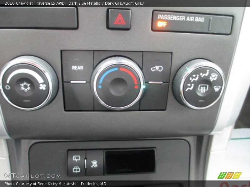 Dark Blue Metallic / Dark Gray/Light Gray 2010 Chevrolet Traverse LS AWD