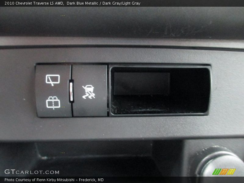 Dark Blue Metallic / Dark Gray/Light Gray 2010 Chevrolet Traverse LS AWD