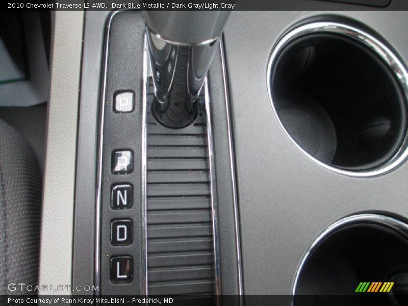 Dark Blue Metallic / Dark Gray/Light Gray 2010 Chevrolet Traverse LS AWD