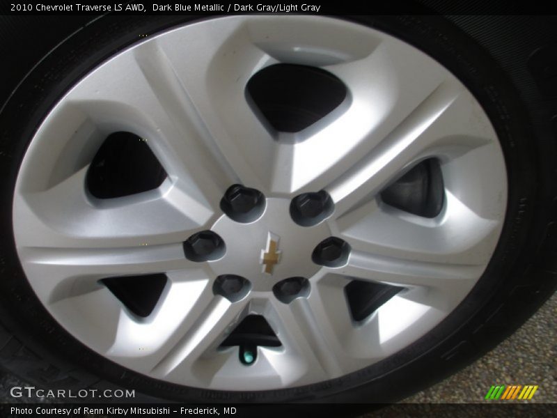 Dark Blue Metallic / Dark Gray/Light Gray 2010 Chevrolet Traverse LS AWD