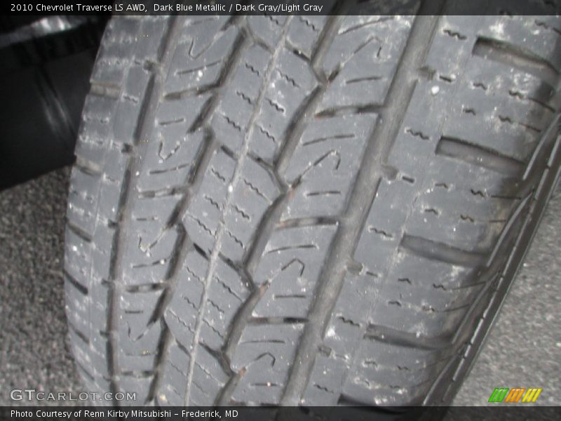 Dark Blue Metallic / Dark Gray/Light Gray 2010 Chevrolet Traverse LS AWD