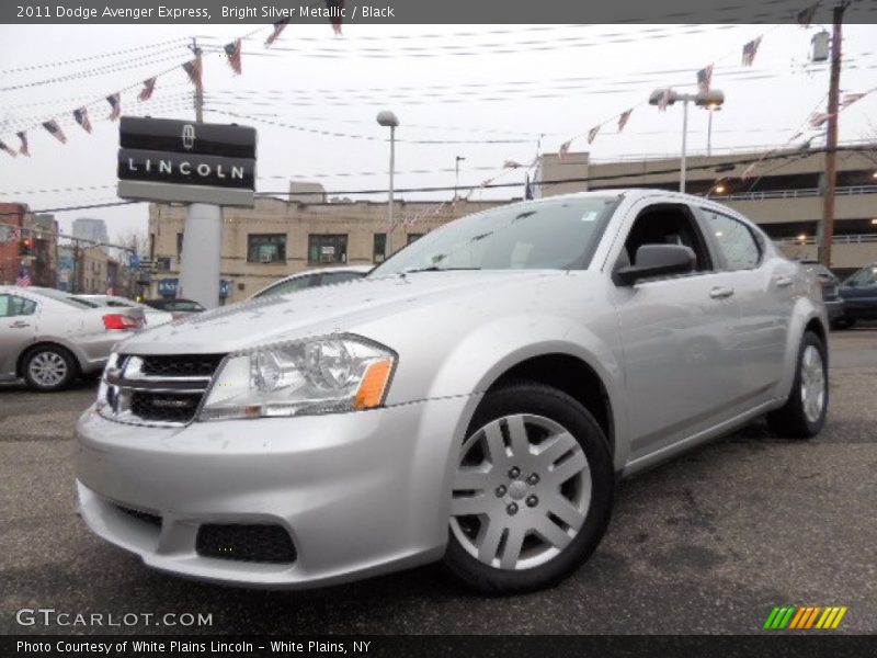 Bright Silver Metallic / Black 2011 Dodge Avenger Express