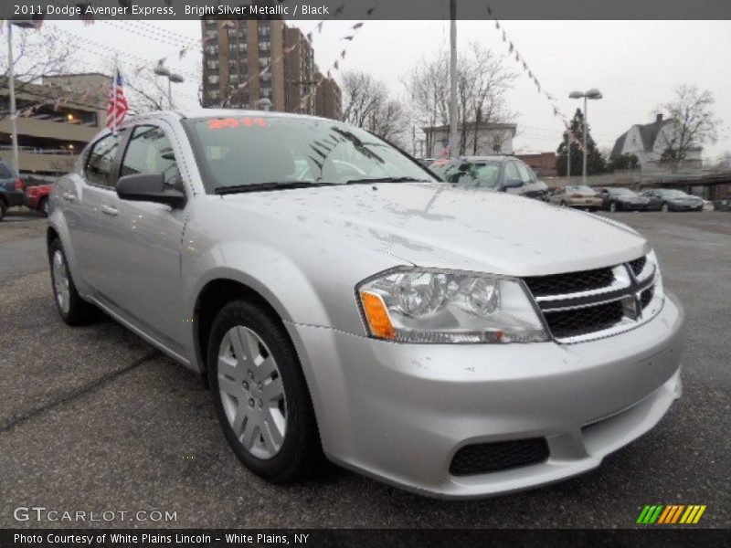 Bright Silver Metallic / Black 2011 Dodge Avenger Express