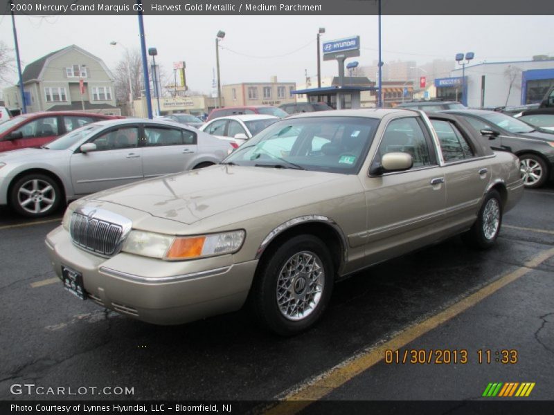 Harvest Gold Metallic / Medium Parchment 2000 Mercury Grand Marquis GS