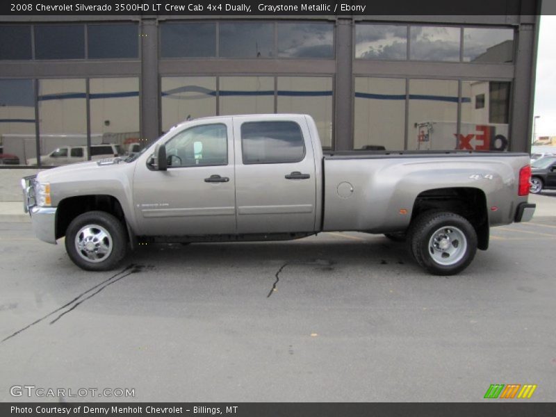 Graystone Metallic / Ebony 2008 Chevrolet Silverado 3500HD LT Crew Cab 4x4 Dually