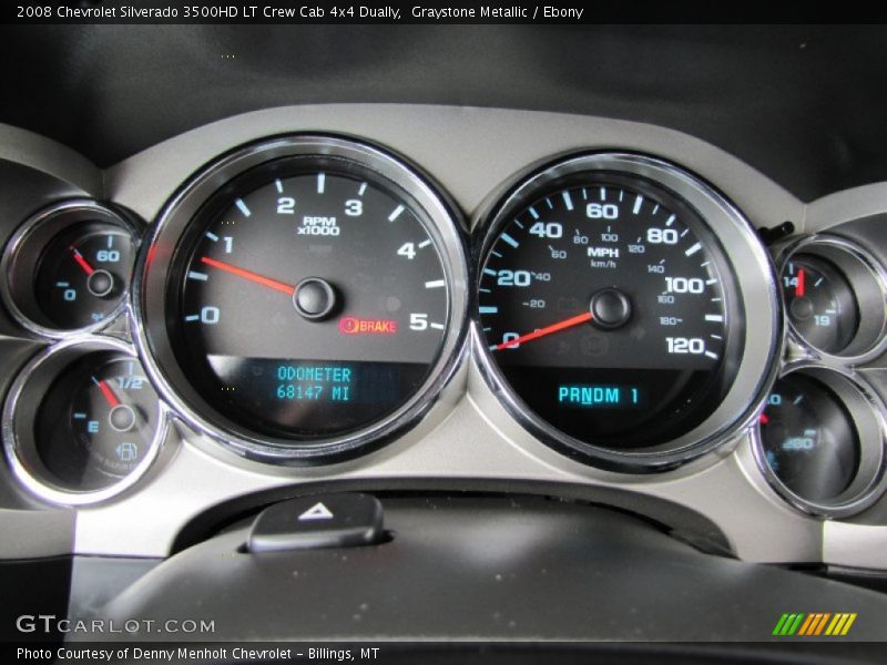 Graystone Metallic / Ebony 2008 Chevrolet Silverado 3500HD LT Crew Cab 4x4 Dually