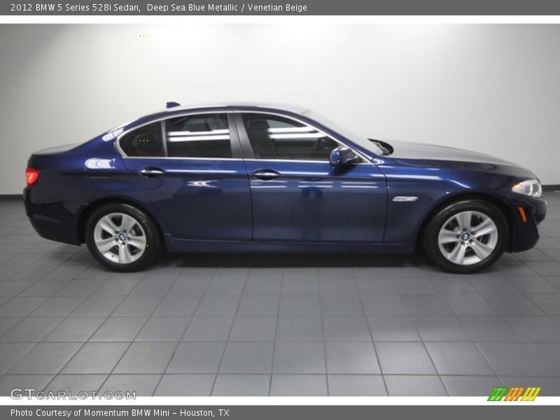 Deep Sea Blue Metallic / Venetian Beige 2012 BMW 5 Series 528i Sedan