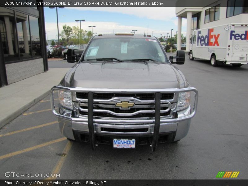 Graystone Metallic / Ebony 2008 Chevrolet Silverado 3500HD LT Crew Cab 4x4 Dually