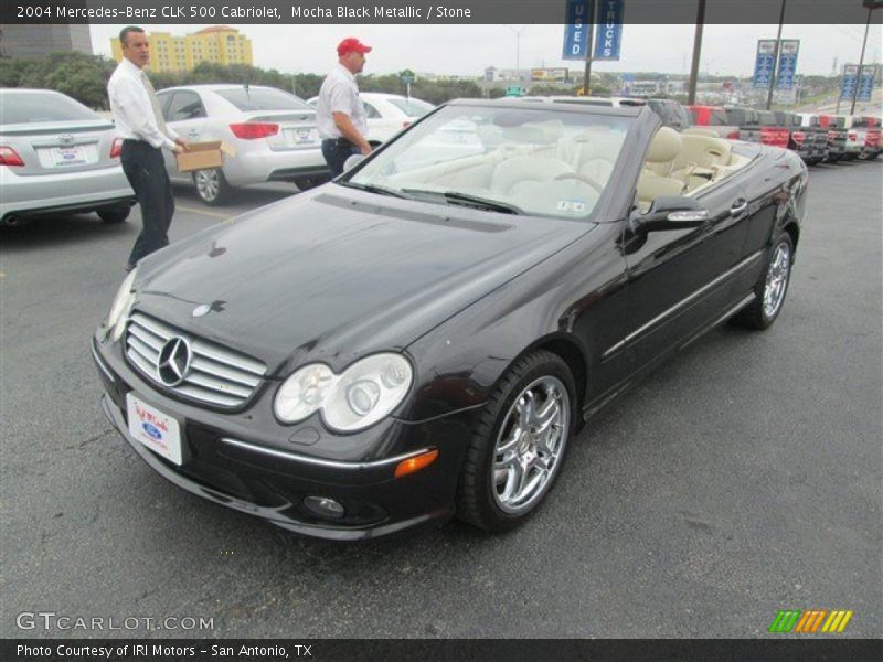 Mocha Black Metallic / Stone 2004 Mercedes-Benz CLK 500 Cabriolet