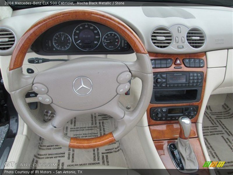 Mocha Black Metallic / Stone 2004 Mercedes-Benz CLK 500 Cabriolet
