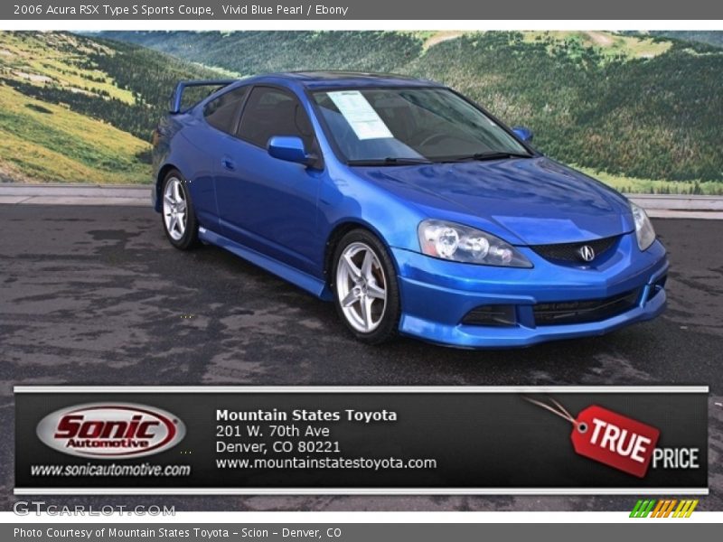 Vivid Blue Pearl / Ebony 2006 Acura RSX Type S Sports Coupe