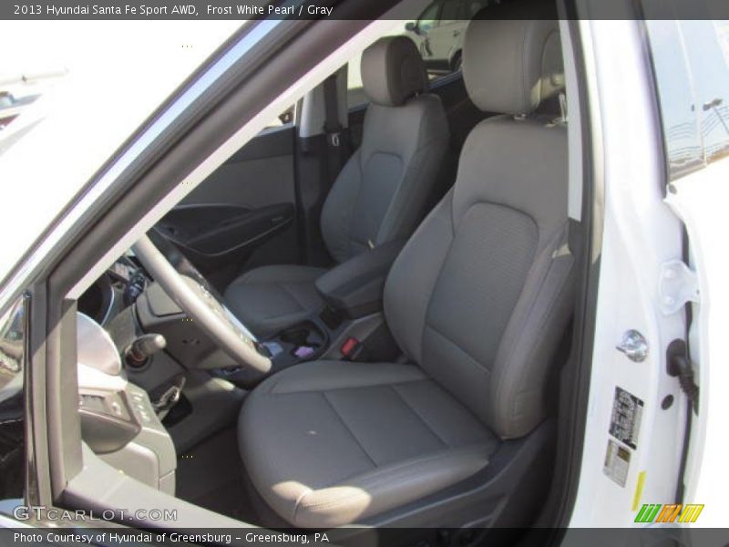 Frost White Pearl / Gray 2013 Hyundai Santa Fe Sport AWD