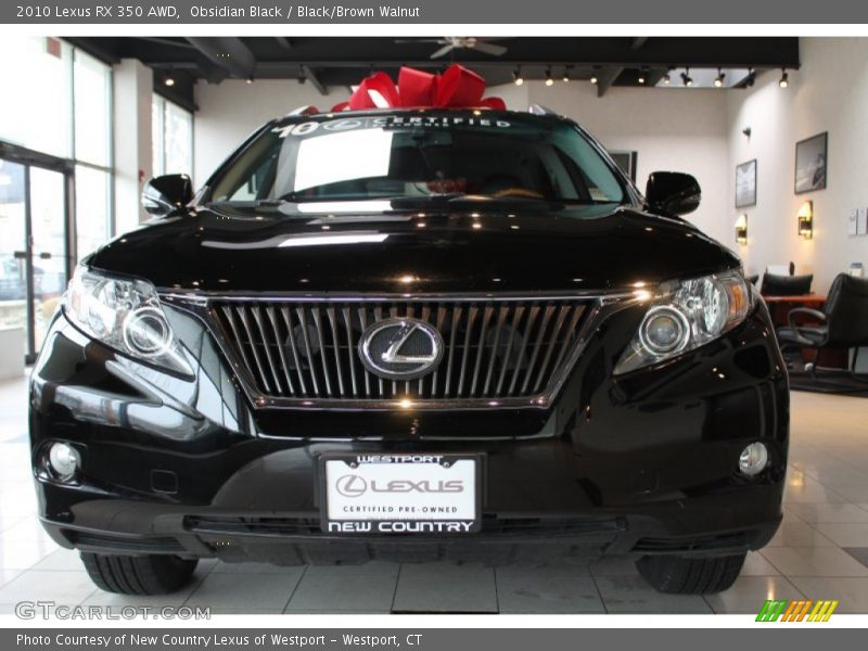Obsidian Black / Black/Brown Walnut 2010 Lexus RX 350 AWD