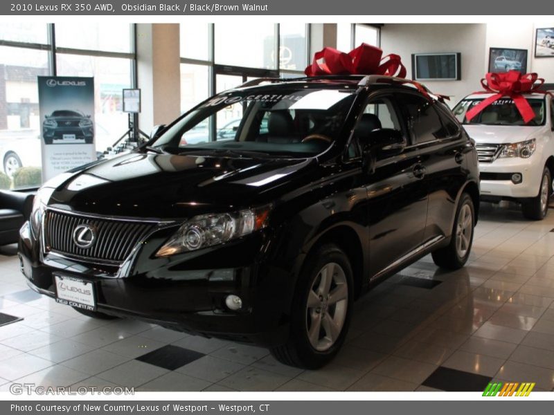 Obsidian Black / Black/Brown Walnut 2010 Lexus RX 350 AWD