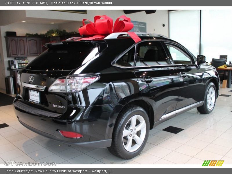 Obsidian Black / Black/Brown Walnut 2010 Lexus RX 350 AWD