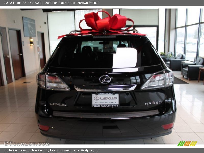 Obsidian Black / Black/Brown Walnut 2010 Lexus RX 350 AWD