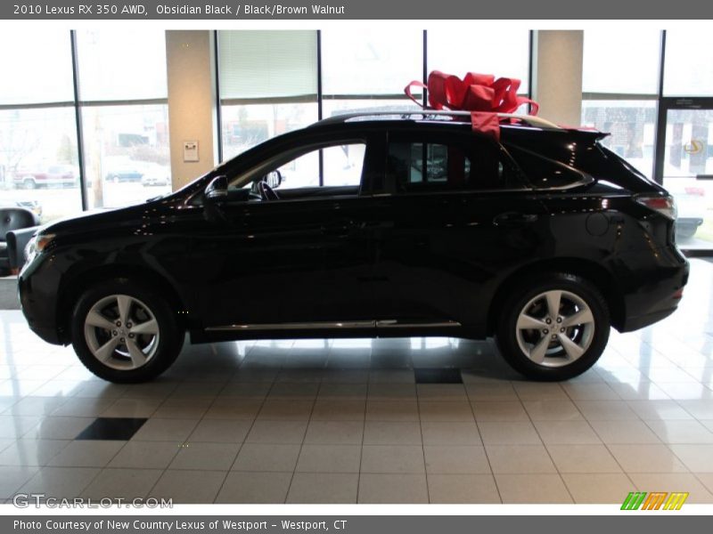 Obsidian Black / Black/Brown Walnut 2010 Lexus RX 350 AWD