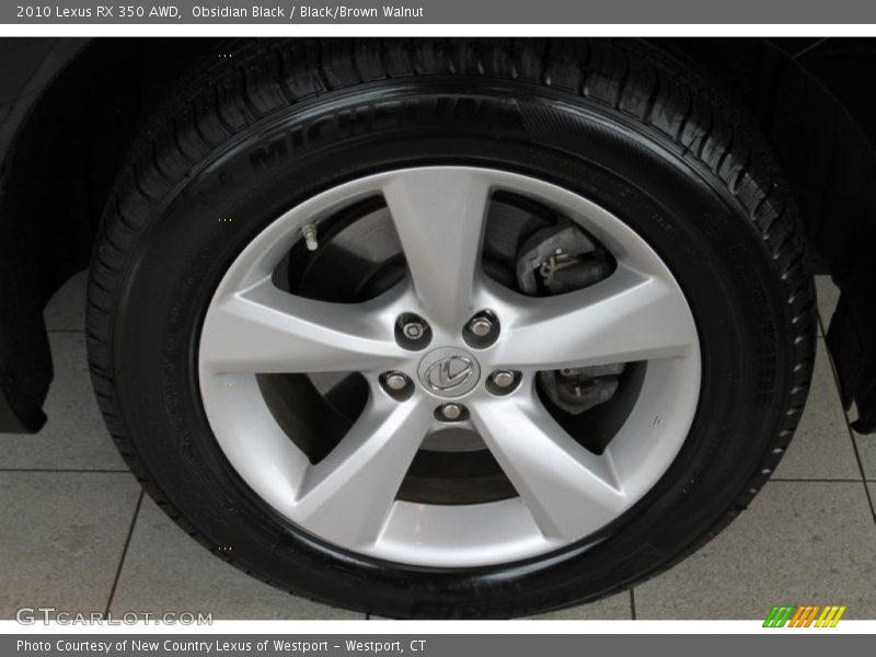 Obsidian Black / Black/Brown Walnut 2010 Lexus RX 350 AWD