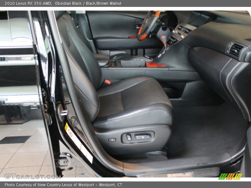 Obsidian Black / Black/Brown Walnut 2010 Lexus RX 350 AWD
