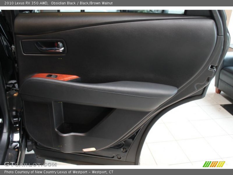 Obsidian Black / Black/Brown Walnut 2010 Lexus RX 350 AWD