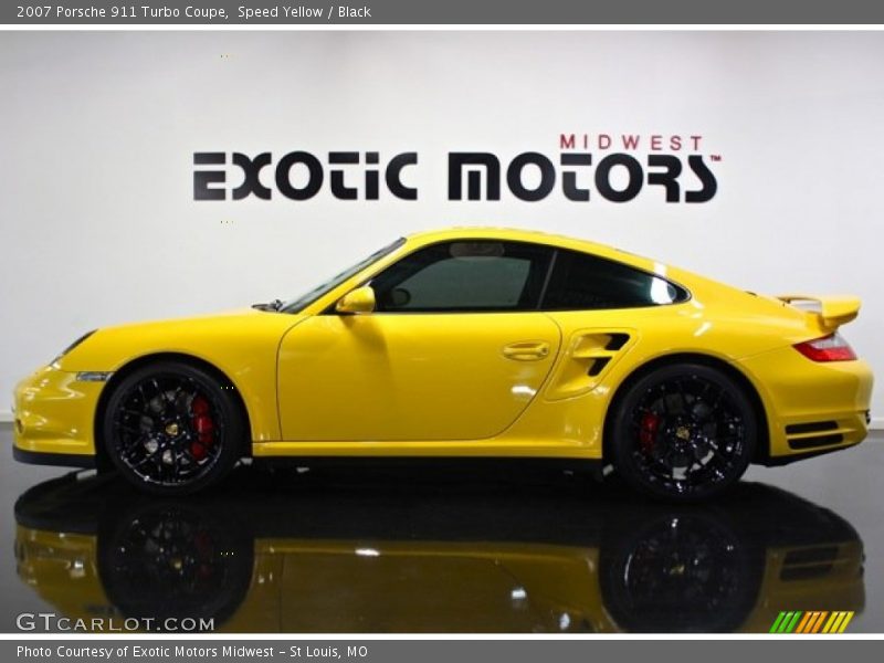 Speed Yellow / Black 2007 Porsche 911 Turbo Coupe