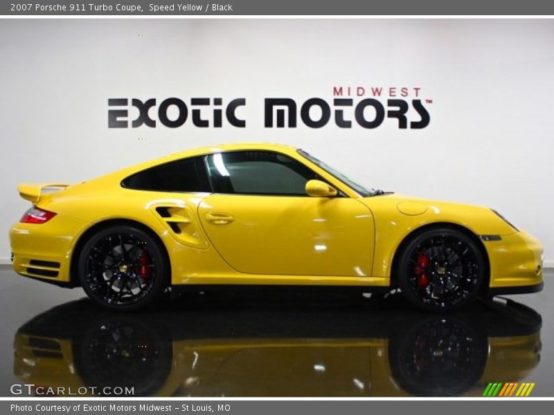 Speed Yellow / Black 2007 Porsche 911 Turbo Coupe