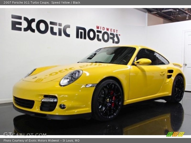 Speed Yellow / Black 2007 Porsche 911 Turbo Coupe