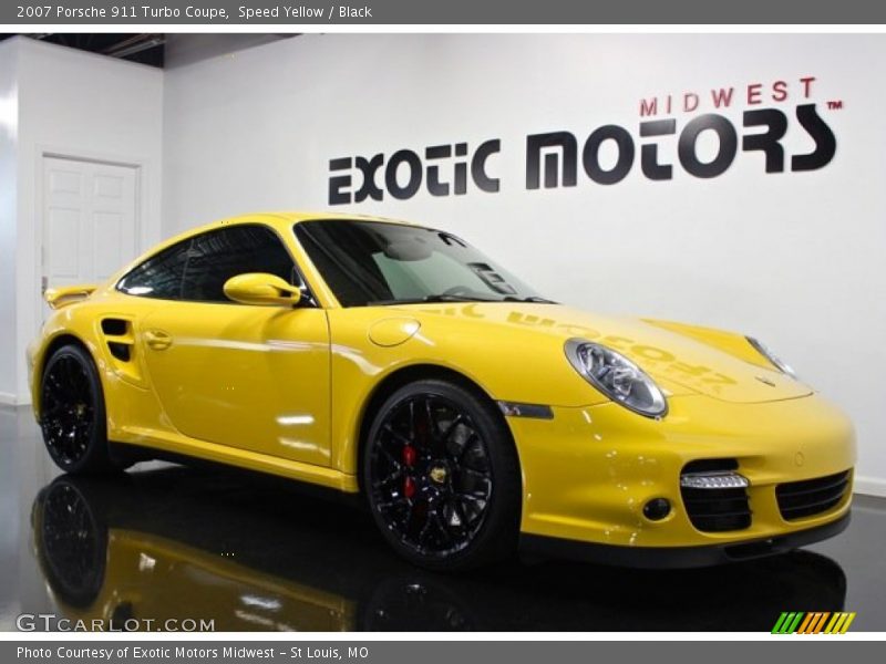 Speed Yellow / Black 2007 Porsche 911 Turbo Coupe