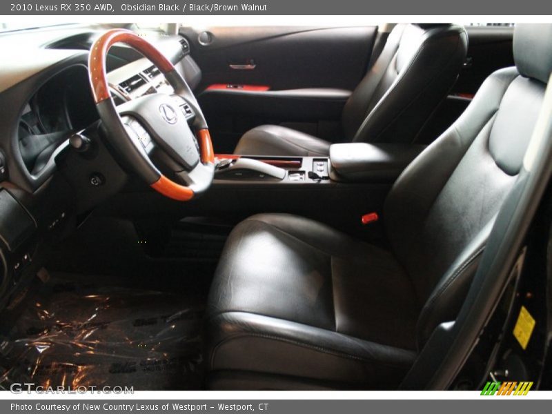 Obsidian Black / Black/Brown Walnut 2010 Lexus RX 350 AWD