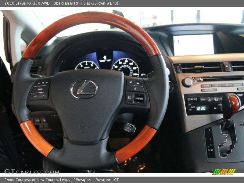 Obsidian Black / Black/Brown Walnut 2010 Lexus RX 350 AWD