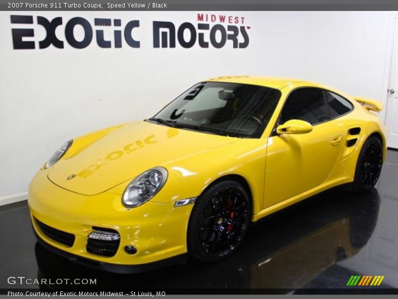 Speed Yellow / Black 2007 Porsche 911 Turbo Coupe