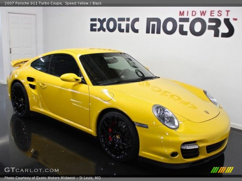 Speed Yellow / Black 2007 Porsche 911 Turbo Coupe