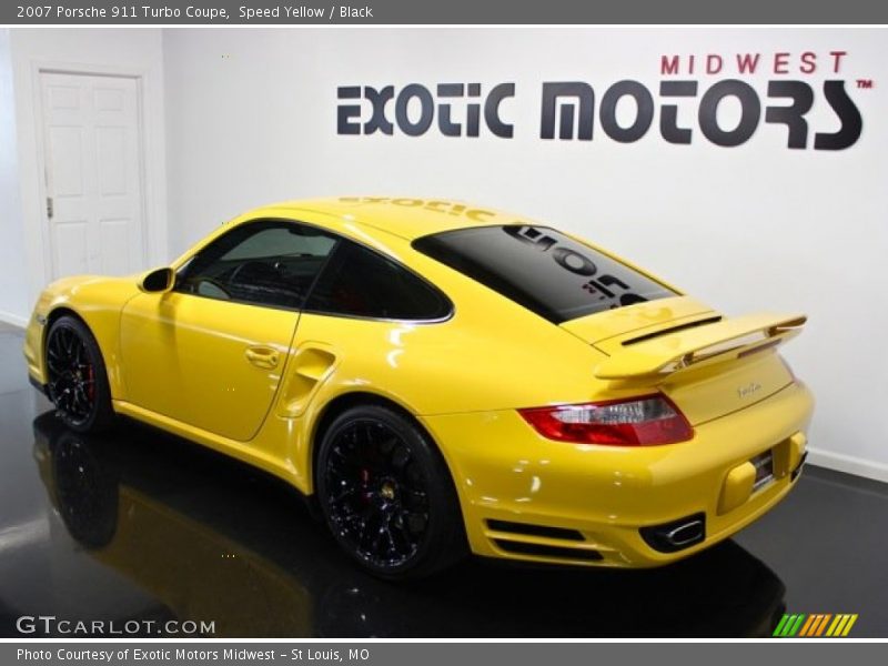 Speed Yellow / Black 2007 Porsche 911 Turbo Coupe