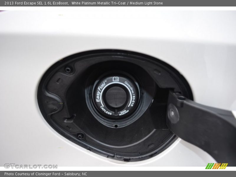 White Platinum Metallic Tri-Coat / Medium Light Stone 2013 Ford Escape SEL 1.6L EcoBoost