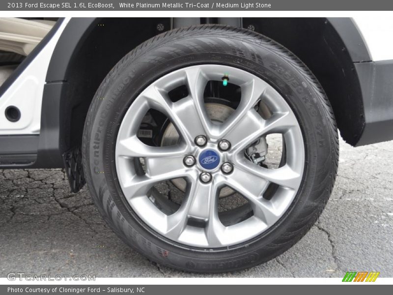 White Platinum Metallic Tri-Coat / Medium Light Stone 2013 Ford Escape SEL 1.6L EcoBoost