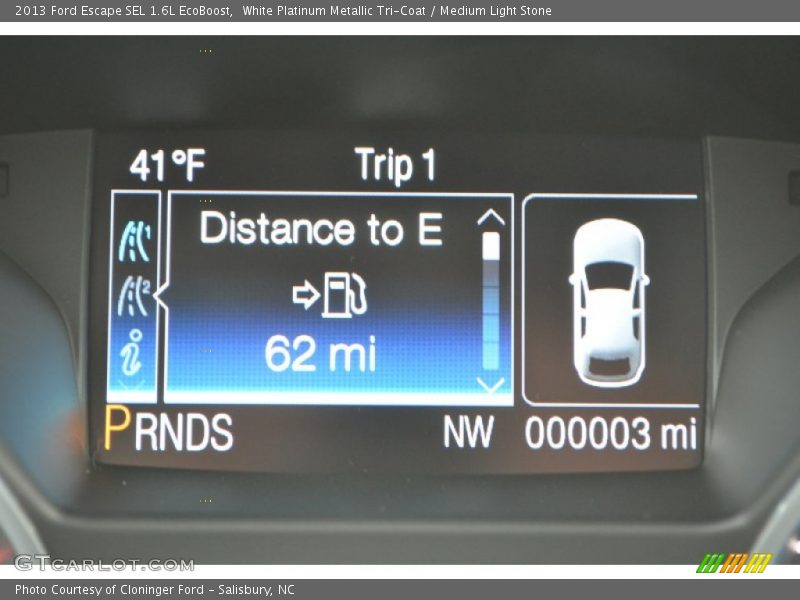 White Platinum Metallic Tri-Coat / Medium Light Stone 2013 Ford Escape SEL 1.6L EcoBoost