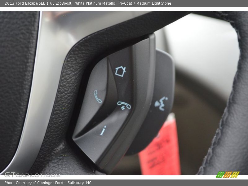 White Platinum Metallic Tri-Coat / Medium Light Stone 2013 Ford Escape SEL 1.6L EcoBoost