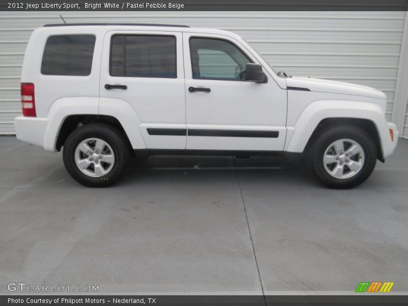 Bright White / Pastel Pebble Beige 2012 Jeep Liberty Sport