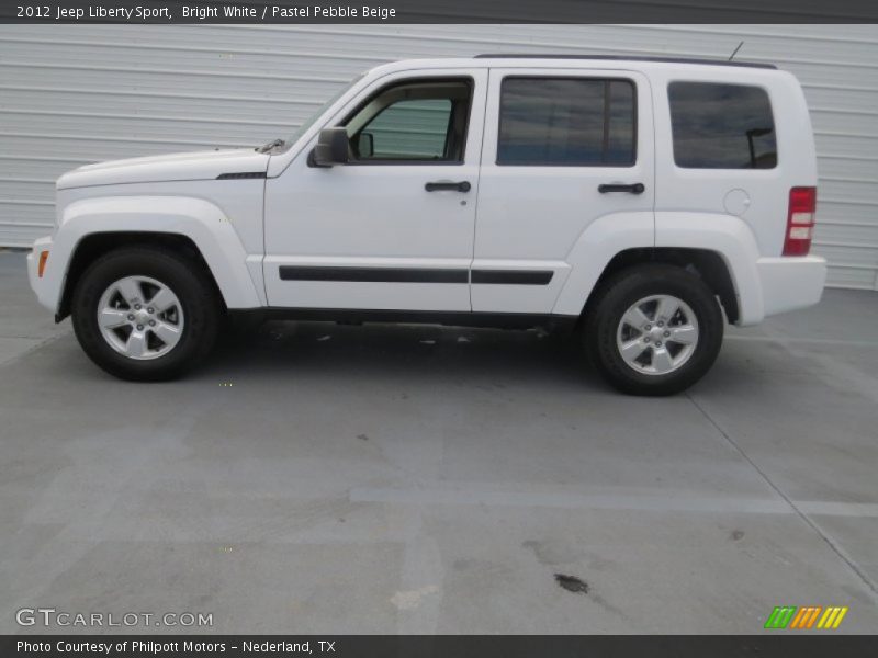 Bright White / Pastel Pebble Beige 2012 Jeep Liberty Sport