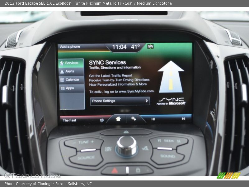 White Platinum Metallic Tri-Coat / Medium Light Stone 2013 Ford Escape SEL 1.6L EcoBoost