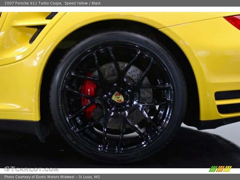 Speed Yellow / Black 2007 Porsche 911 Turbo Coupe