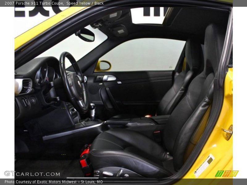 Speed Yellow / Black 2007 Porsche 911 Turbo Coupe