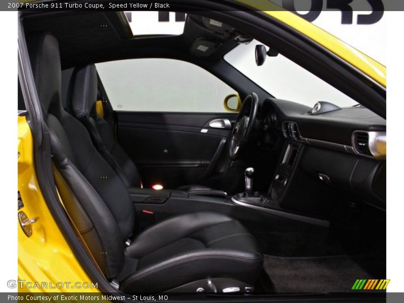 Speed Yellow / Black 2007 Porsche 911 Turbo Coupe