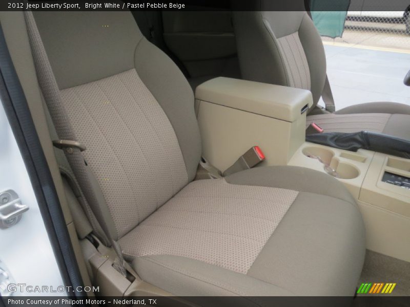 Bright White / Pastel Pebble Beige 2012 Jeep Liberty Sport