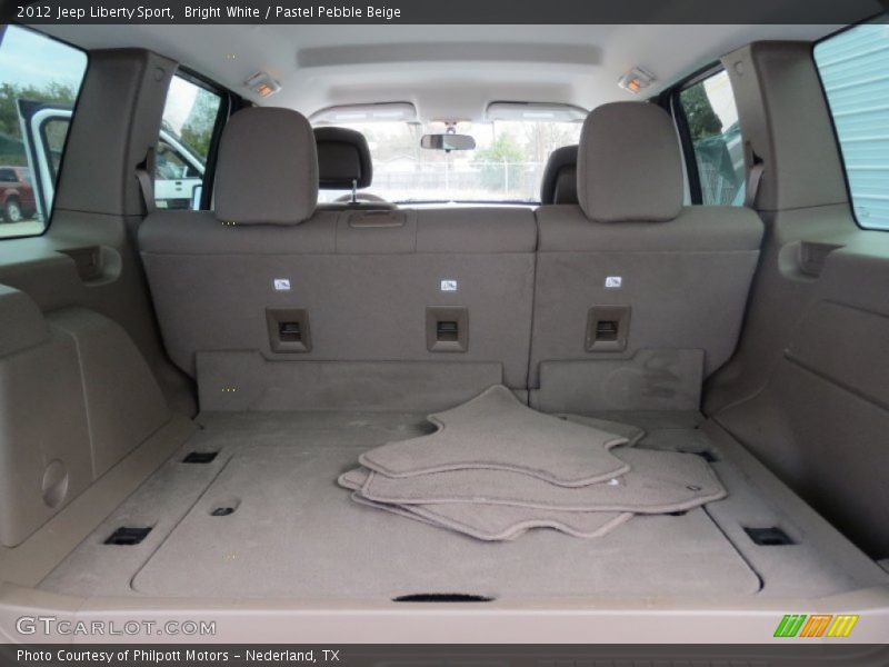 Bright White / Pastel Pebble Beige 2012 Jeep Liberty Sport