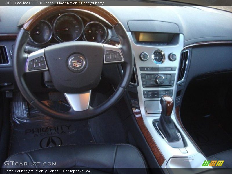 Black Raven / Ebony/Ebony 2012 Cadillac CTS 3.0 Sedan