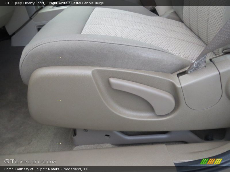 Bright White / Pastel Pebble Beige 2012 Jeep Liberty Sport