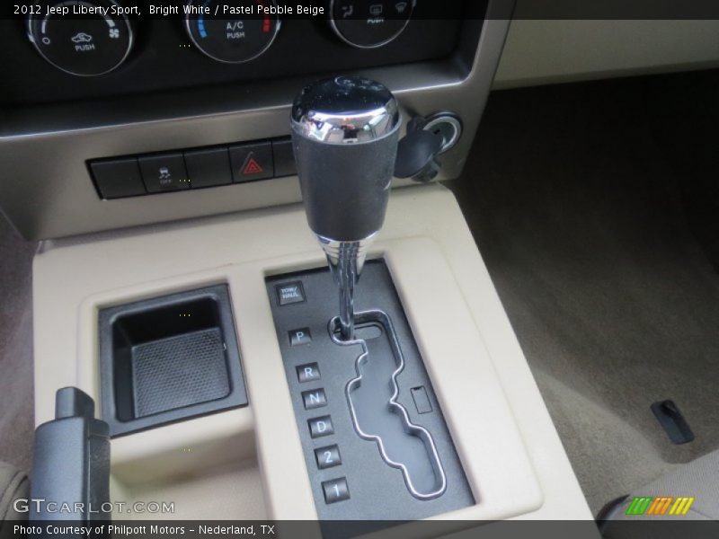Bright White / Pastel Pebble Beige 2012 Jeep Liberty Sport