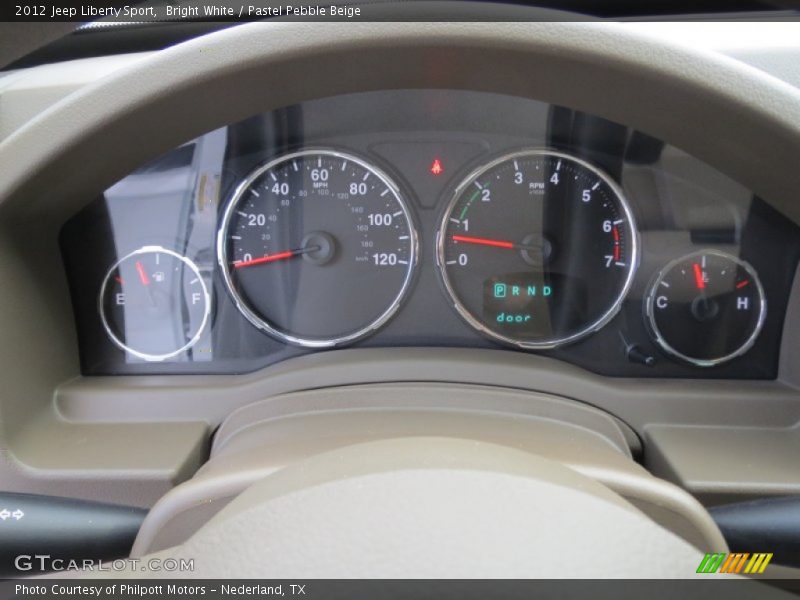 Bright White / Pastel Pebble Beige 2012 Jeep Liberty Sport
